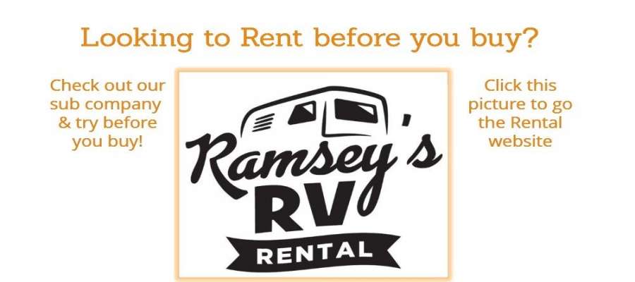 We Rent RVs!  Click here for more information.