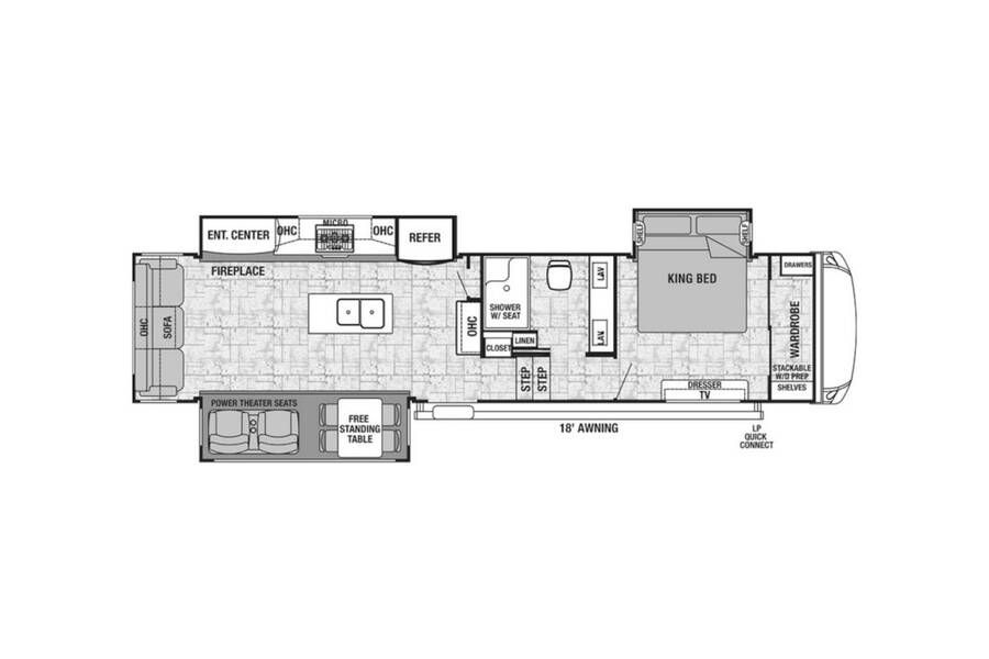 2019 Cedar Creek Hathaway 34IK Fifth Wheel at Trailers and Hitches STOCK# 22510 Floor plan Layout Photo