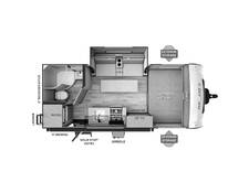 2023 Rockwood Geo Pro 19FBS Travel Trailer at Trailers and Hitches STOCK# 27364 Floor plan Image