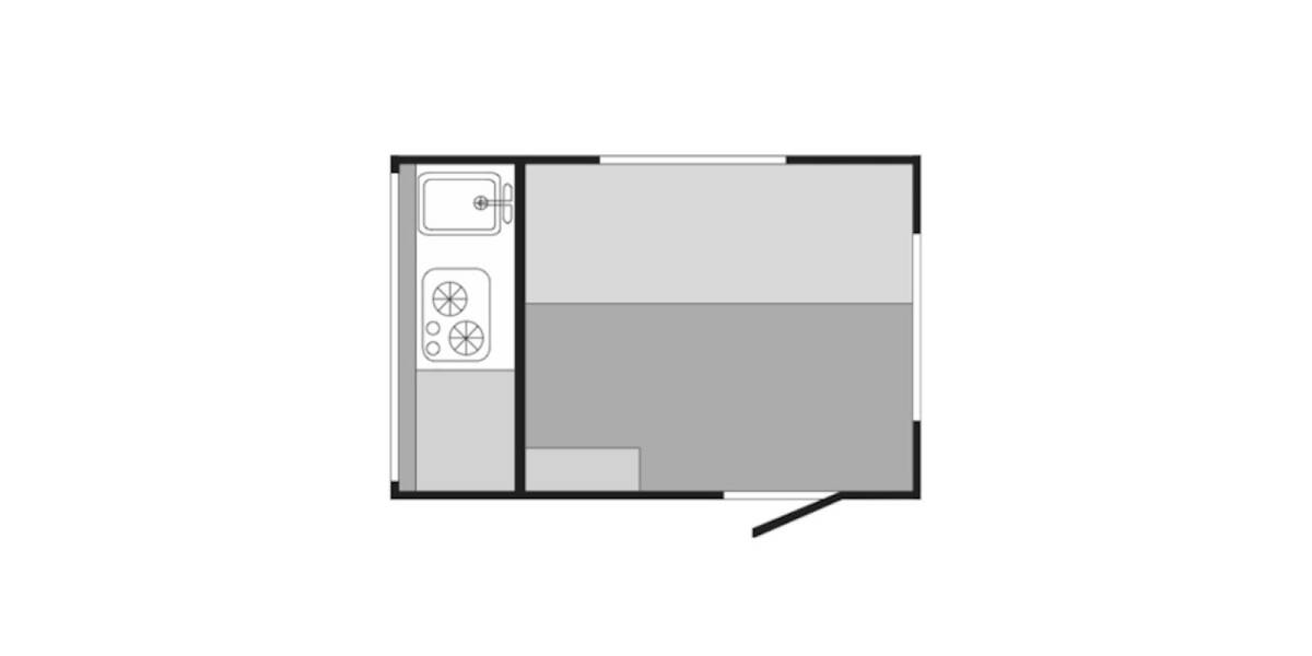 2021 Sunset Park SunRay 109 Travel Trailer at Trailers and Hitches STOCK# 02853 Floor plan Layout Photo