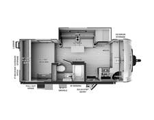 2024 Rockwood Geo Pro 20FKS Travel Trailer at Trailers and Hitches STOCK# 34159 Floor plan Image