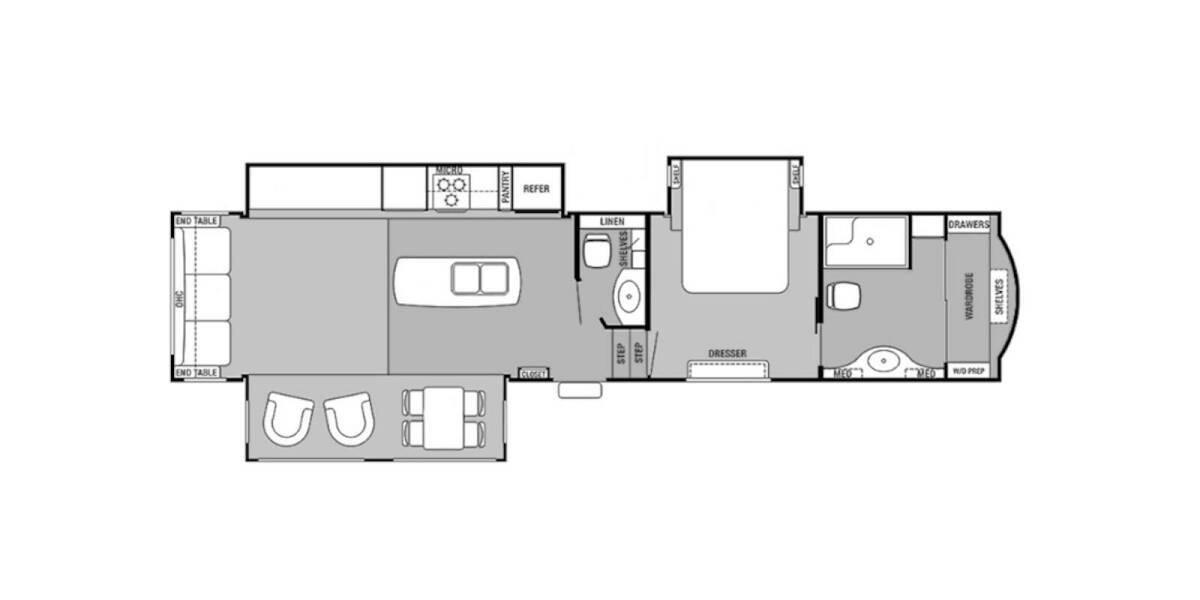 2015 Cedar Creek Hathaway 38FB2 Fifth Wheel at Trailers and Hitches STOCK# 13361 Floor plan Layout Photo